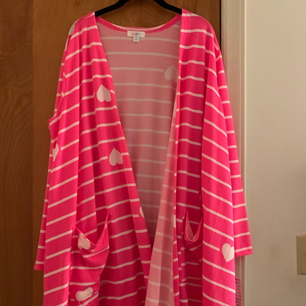 Lularoe XL Pink Sweat with Hearts
